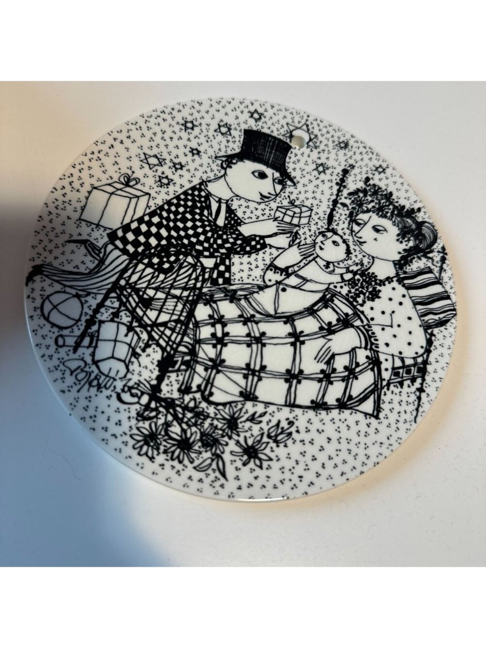 Vintage 1970s December Months of Love by Bjorn Wiinblad Decorative Wall Plate